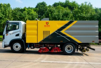 國六東風華神T3掃路車_凱力風牌KLF5121TSLE6型掃路車