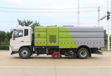 國六東風天錦洗掃車_程力威牌CLW5180TXSD6型洗掃車